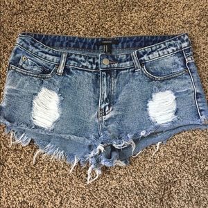 Forever 21 distressed denim shorts.